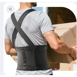 SOLOEVER Work Back Brace for Men and Women, Adjustable Lower Back Support Large